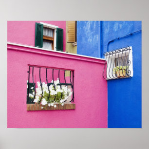 Poster Île de Burano, Burano, Italie. Burano coloré