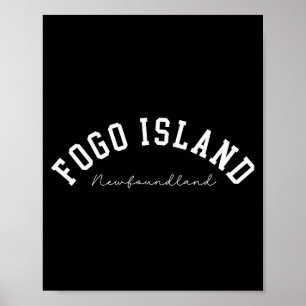 Poster Île de Fogo Terre-Neuve Canada Collège Texte