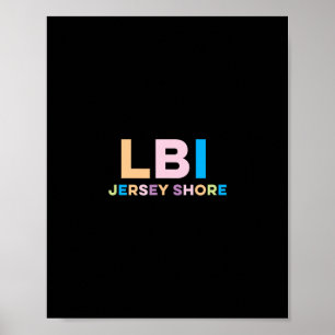 Poster Île de Long Beach Nj Vacances Colorées