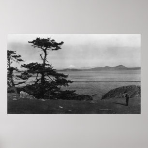 Poster Ile de Lopez, WA - Détroits de Rosario et Mont Bak