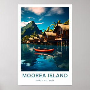 Poster Île de Moorea Polynésie française Imprimer