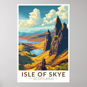 Poster Île de Skye Écosse Voyage Art Vintage