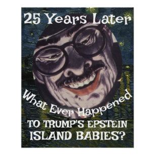 Poster Île de Trmp Epstein Fichiers Bébés Républicain Tru