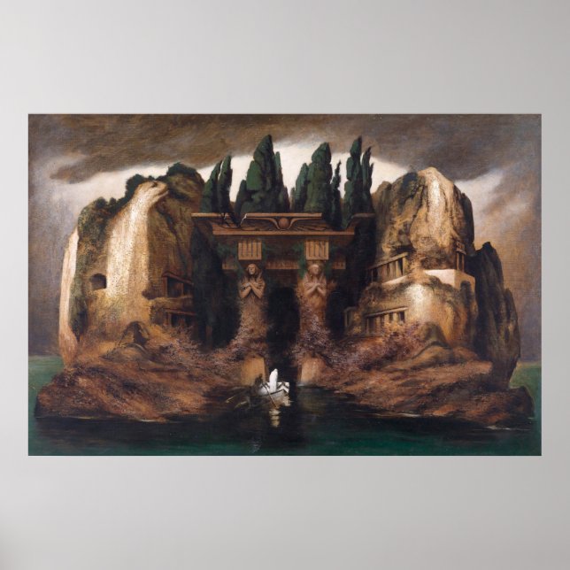 Poster Île des morts par Karl Wilhelm Toteninsel (Devant)