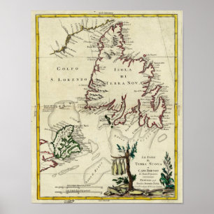 Poster Île du Cap-Breton, Terre-Neuve