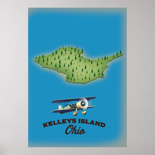 Poster Île Kelleys Ohio (Devant)