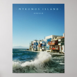 Poster Île Mykonos Petite Venise Grèce