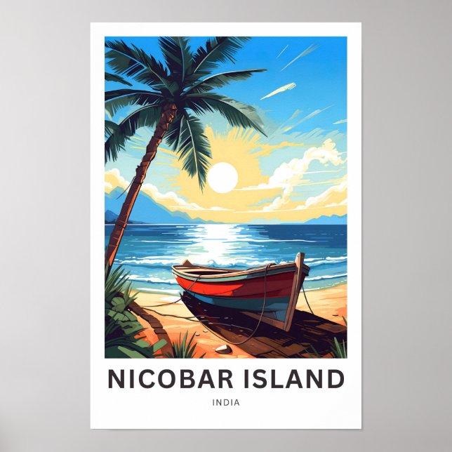 Poster Île Nicobar Inde Imprimer Voyage (Devant)