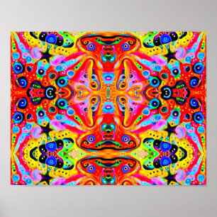 Poster Île orange d'étoile