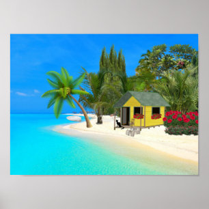 Poster Île tropicale