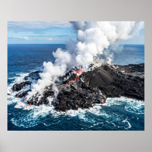 Poster Île volcanique