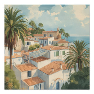 Poster Îles Baléares Voyage Vintage Français