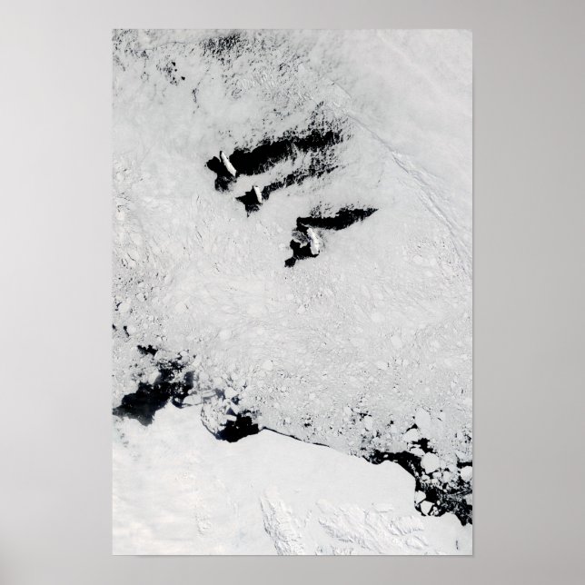Poster Îles Balleny, près de l'Antarctique (Devant)