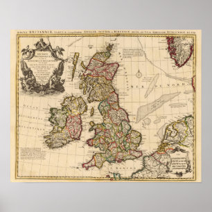 Poster Îles britanniques, Angleterre, Irlande