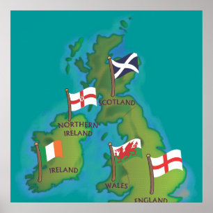 Poster Îles britanniques et Irlande
