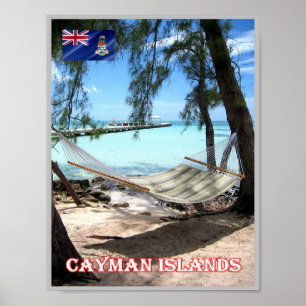 Poster Îles Caïmans - Rum Point - Panorama -