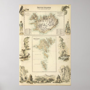 Poster Îles danoises dans l'Atlantique Nord