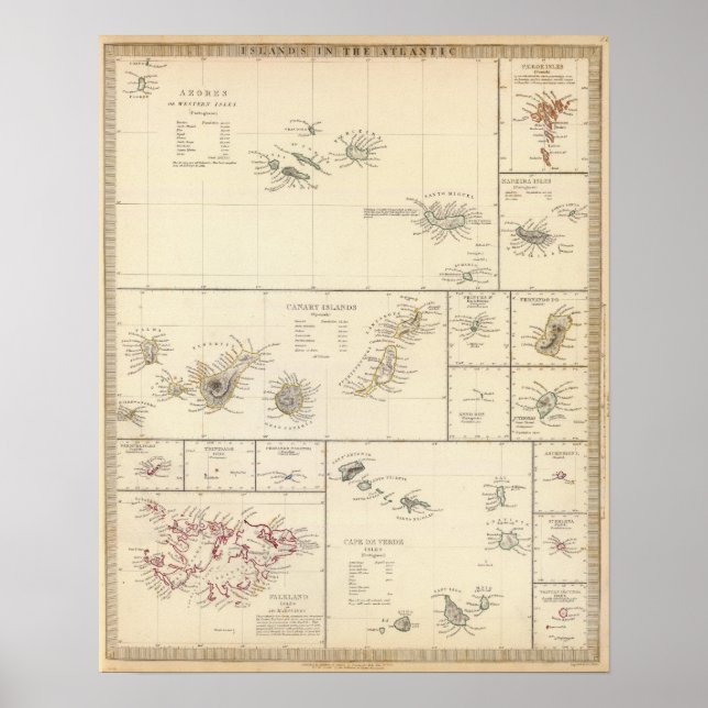 Poster Îles de l'Atlantique (Devant)