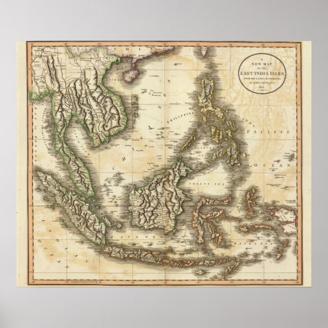 Poster Îles de l'Inde orientale (Devant)