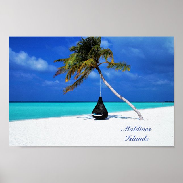 Poster Îles Maldives (Devant)