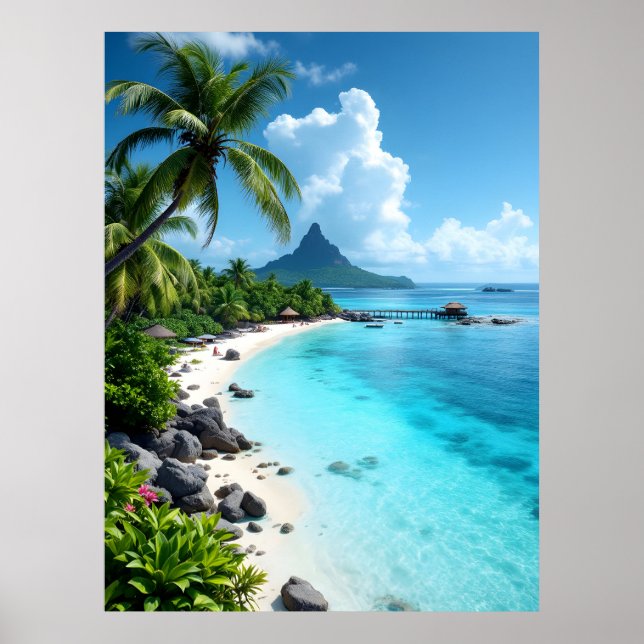 Poster îles Maldives  (Devant)