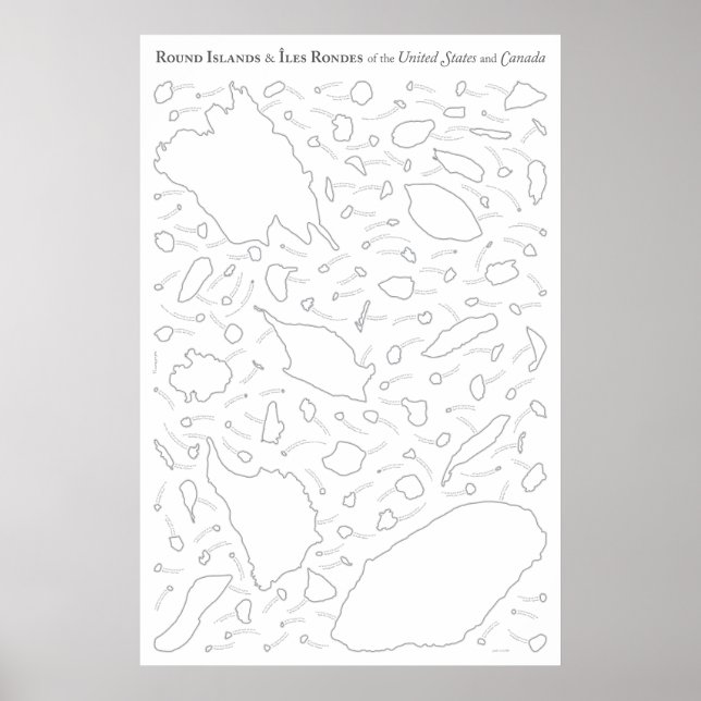 Poster Îles rondes et Îles Rondes des États-Unis et du Ca (Devant)