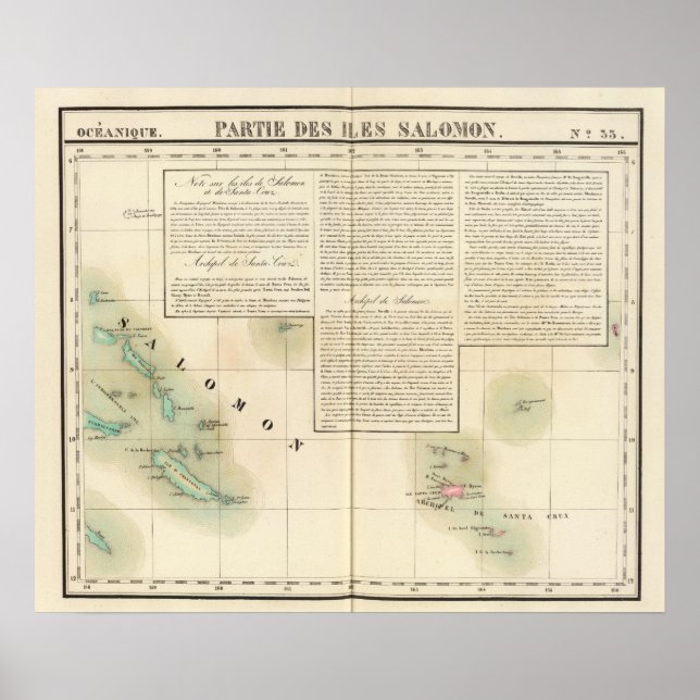 Poster Îles Salomon Océanie no 33 (Devant)