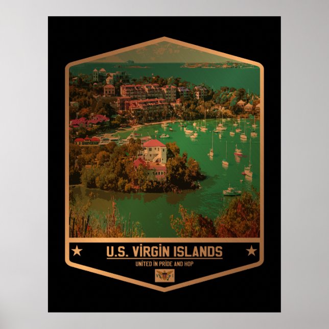 Poster Îles Vierges américaines (Devant)
