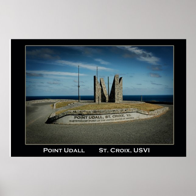 Poster Îles Vierges américaines St. Croix USVI Point Udal (Devant)