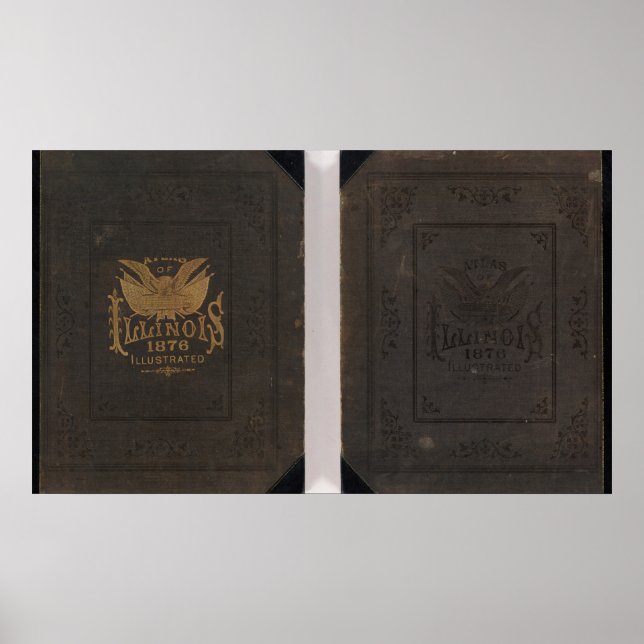 Poster Illinois, atlas de l'Etat (Devant)