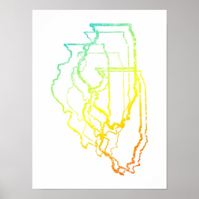 Poster illinois chill blur (Devant)