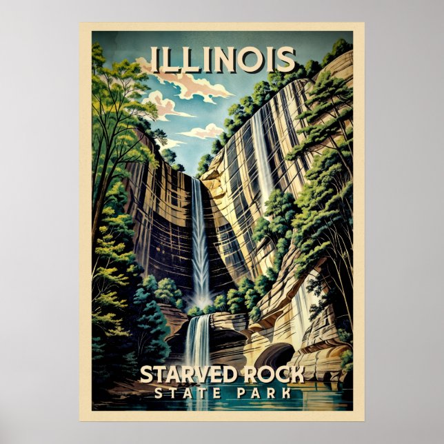 Poster Illinois Starved Rock State Park V03 (Devant)