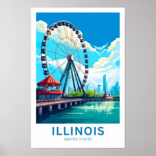 Poster Illinois United States Travel Print
