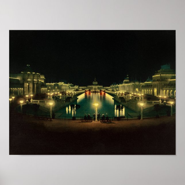 Poster Illumination nocturne de la Grande Cour - 1898 (Devant)