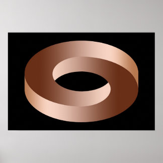 Poster Illusion à anneaux torsadés