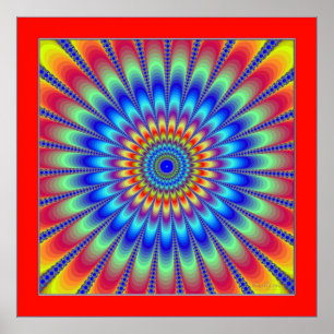 Poster Illusion de couleurs pulsives