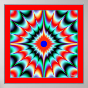 Poster Illusion d'explosion de couleur