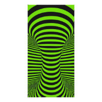 Illusion d'optique vert néon et noir