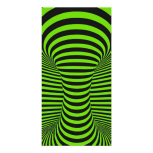 Poster Illusion d'optique vert néon et noir
