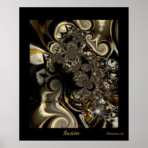Poster Illusion numérique d'art Abstrait