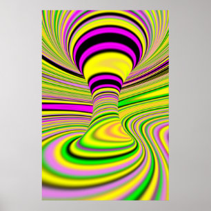 Poster illusion optique colorée