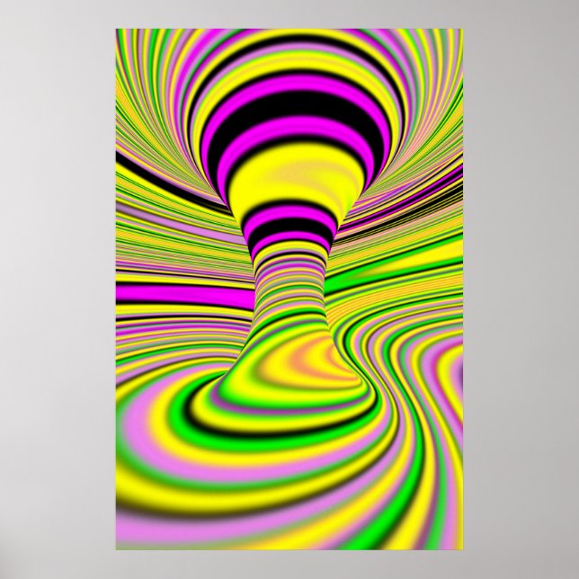 Poster illusion optique colorée (Devant)