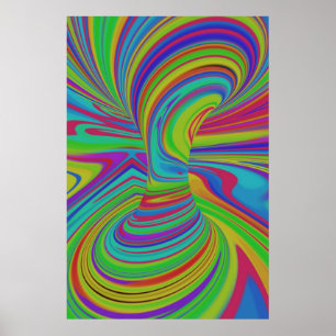 Poster illusion optique colorée