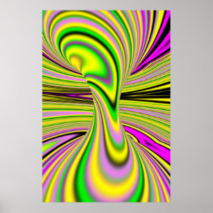 Poster illusion optique colorée