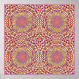 Poster Illusion optique colorée - Bac oculaire