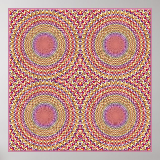 Poster Illusion optique colorée - Bac oculaire (Devant)