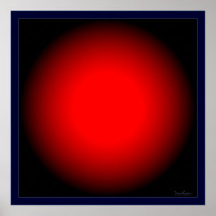 Poster Illusion optique de clignotant d'ampoule rouge