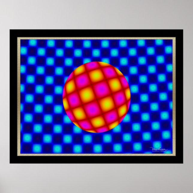 Poster Illusion optique de la balle flottante libre (Devant)