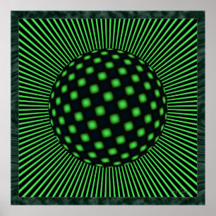 Poster Illusion optique de l'électron en torsion
