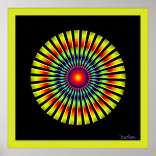 Poster Illusion optique de l'hélice pivotante rapide
